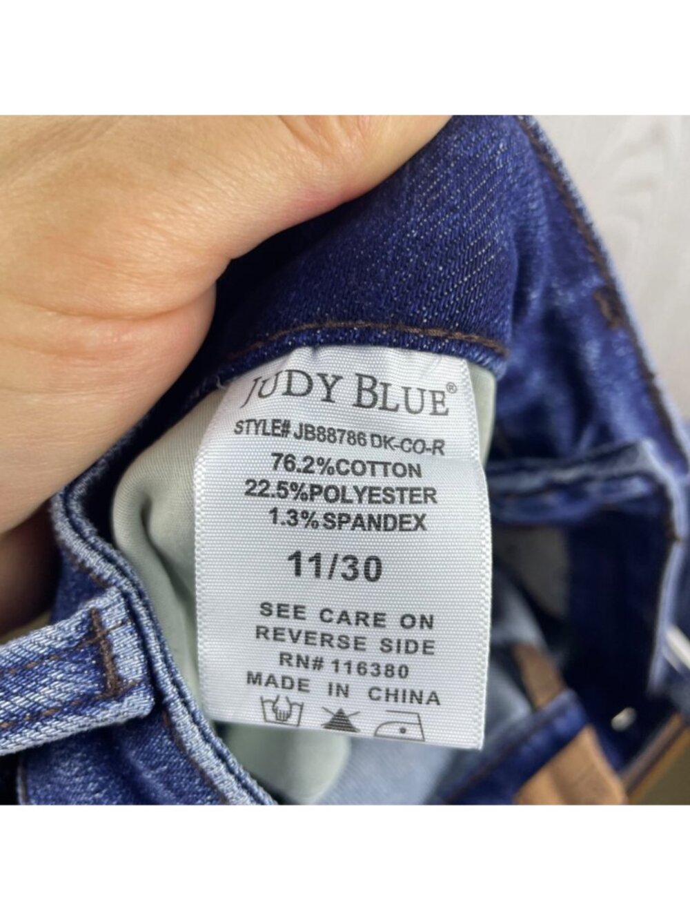 Judy Blue Womens High Rise Bootcut Jeans Size 11/30 Medium Wash Stretch Denim - Picture 11 of 12